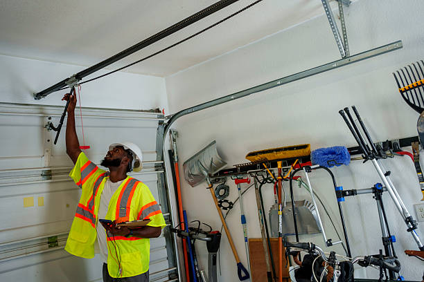 Professional Garage Door technician working in August, CA